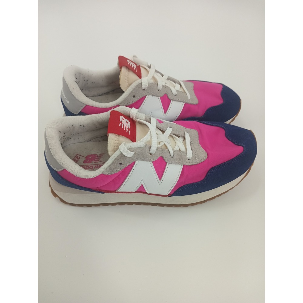 New Balance 237‎ Pink Blue White Kids Sneakers GS237EG Size 5.5Y